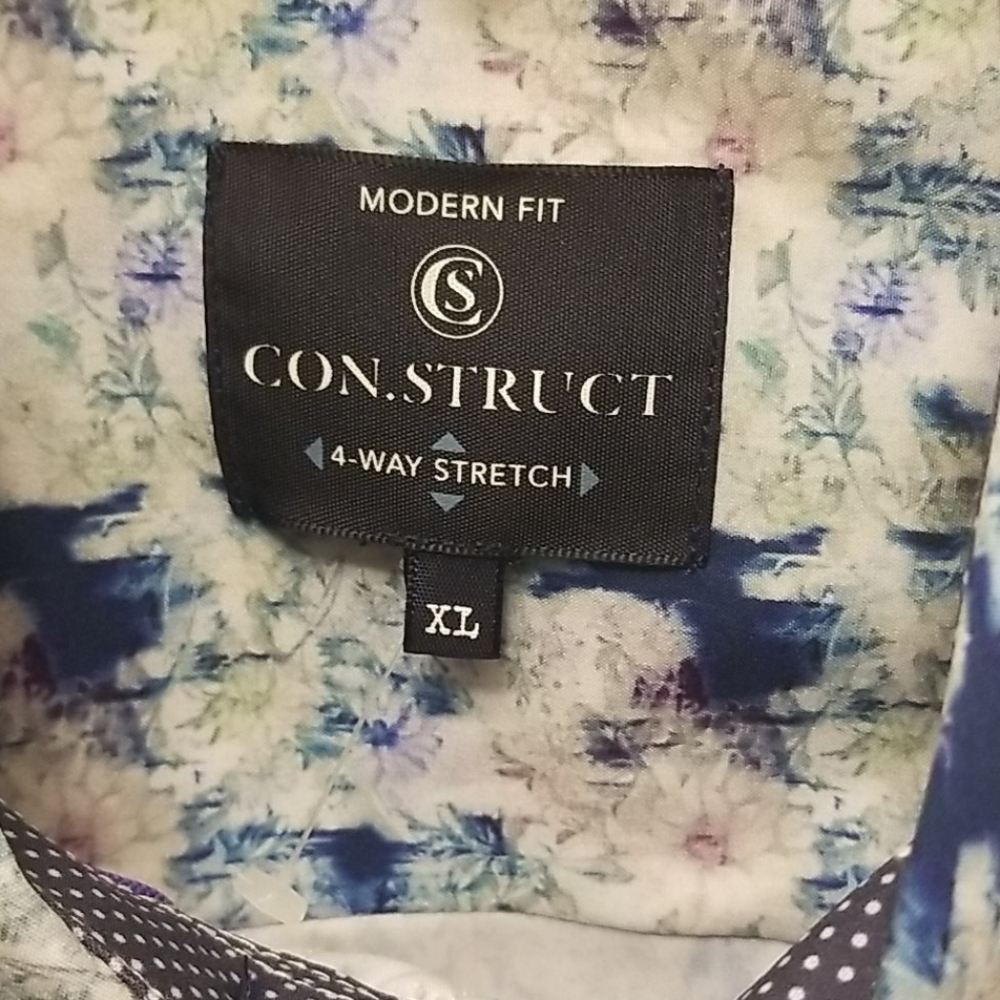 Construct Floral Abstract Design Button Down - Picture 4 of 5
